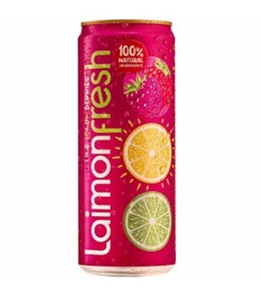 آبميوه 330 ميل قوطي ليمو توت فرنگي Laimon fresh