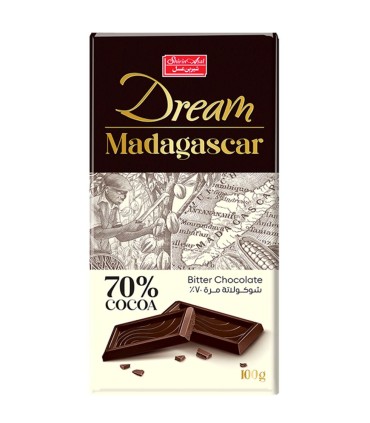 شكلات 100 گرم كاكائو تلخ 70% ماداگاسكار شيرين عسل