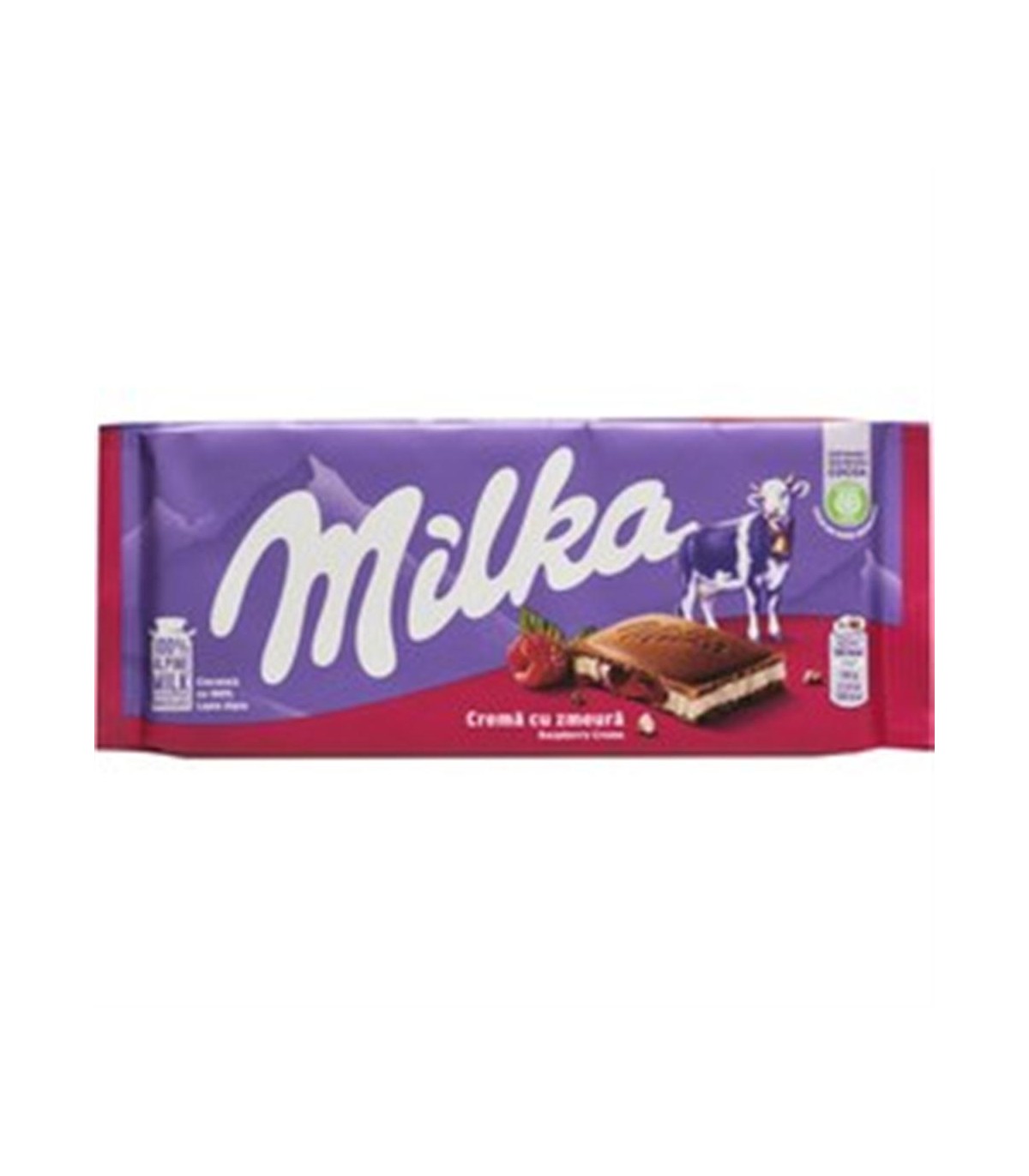 شكلات 100 گرم  كرم رزبري Milka