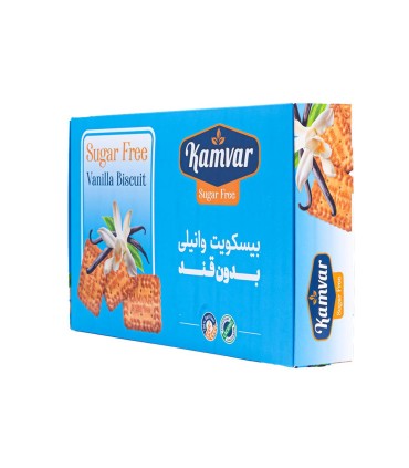 بيسكويت 700 گرم پذيرايي وانيلي بدون قند كامور
