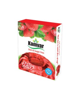 پودر ژله 36 گرم توت فرنگي + ويتامين سي بدون قند كامور