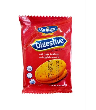 بيسكويت 23 گرم سبوسدار (2 عددي) بدون قند كامور