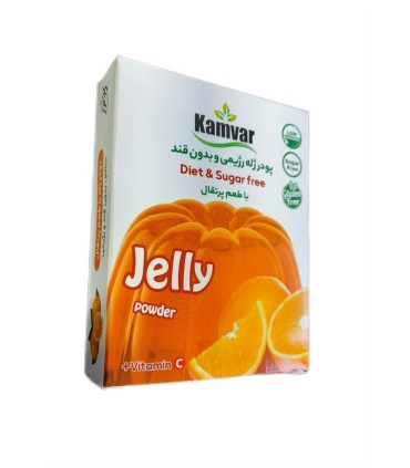 پودر ژله 36 گرم پرتقال + ويتامين سي بدون قند كامور