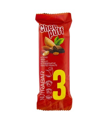 نات بار 30 گرم  مغز بادام روكش شكلات چي پف