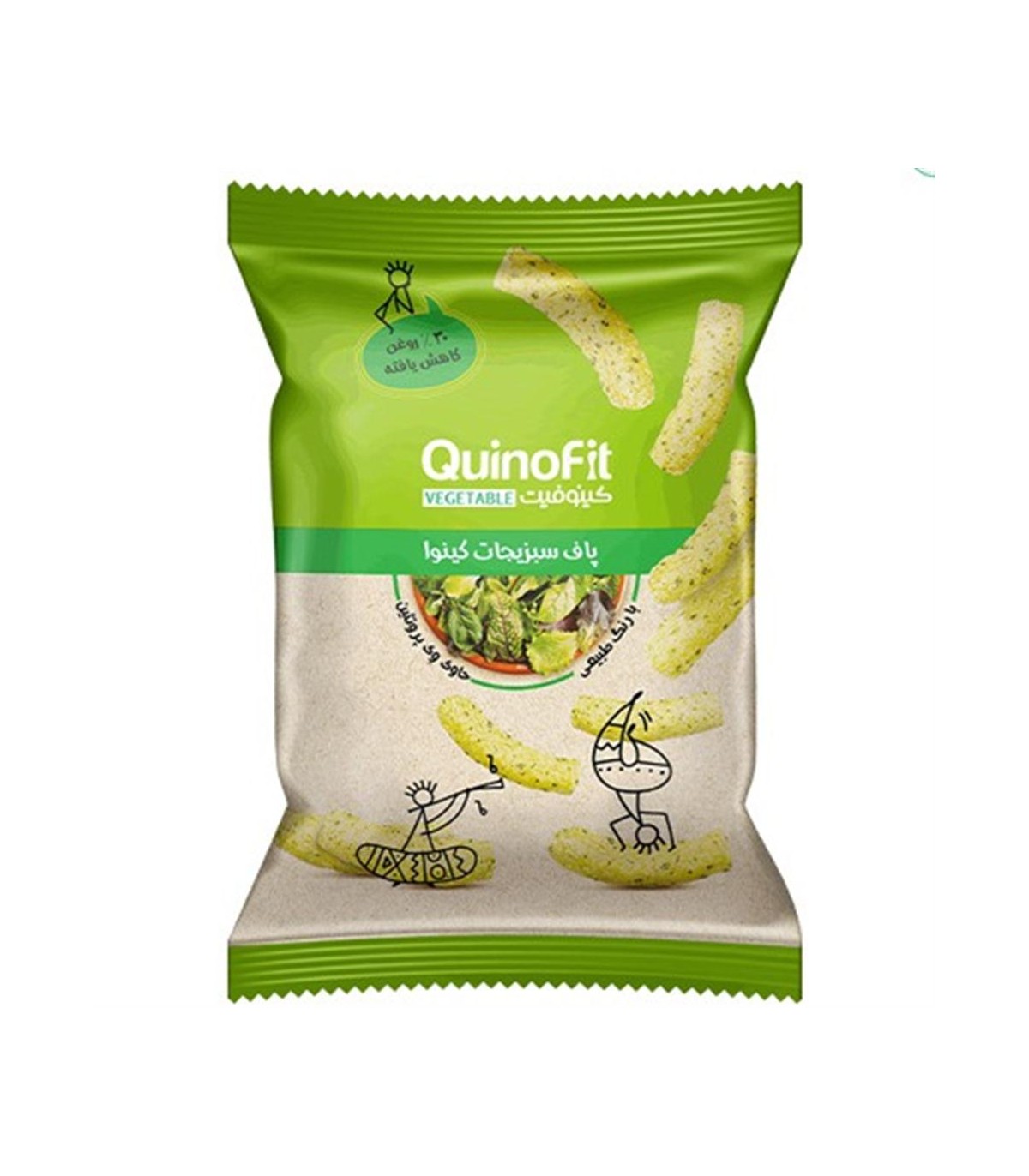 اسنك 45 گرم پاف سبزيجات كينوفيت