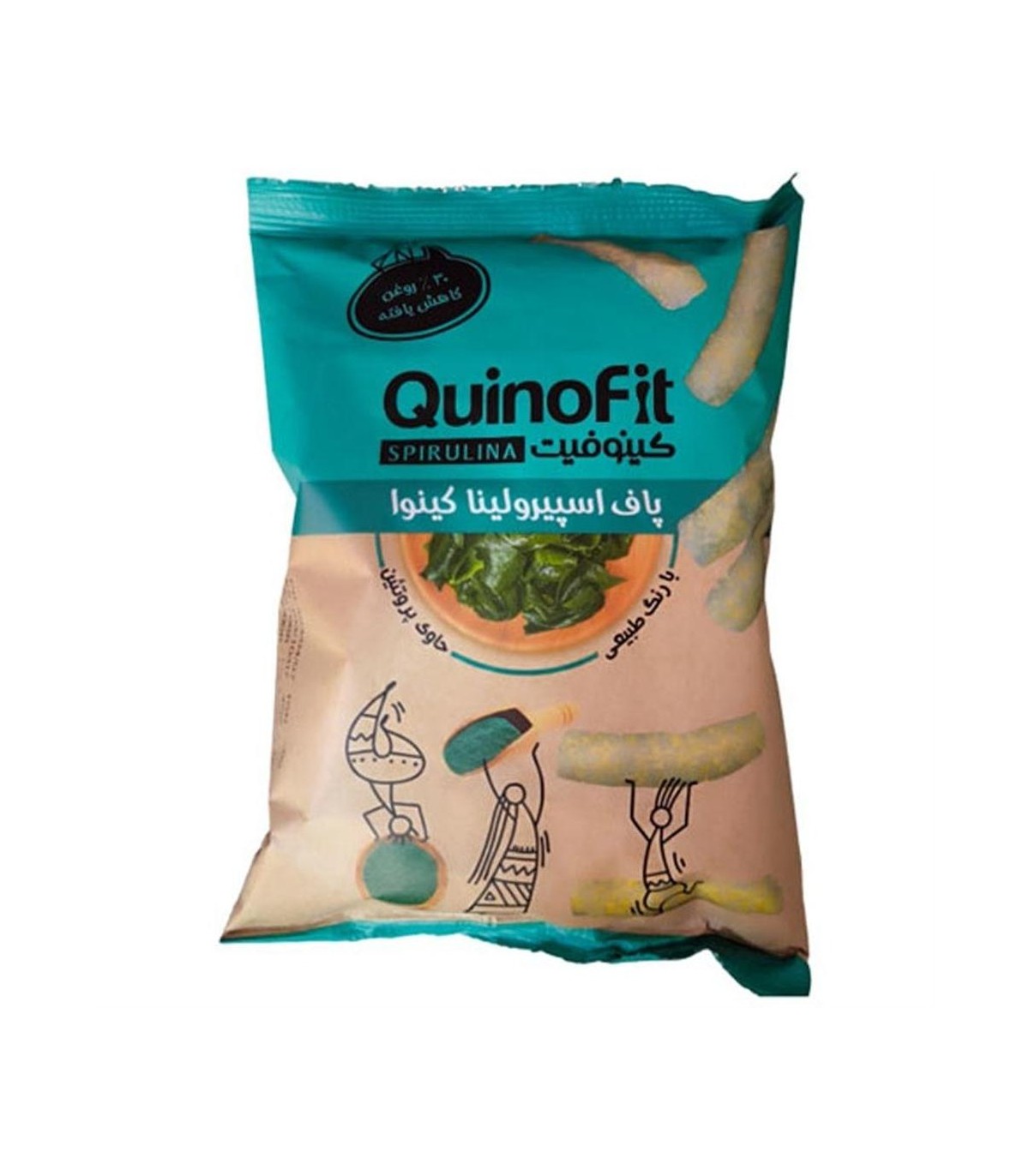 اسنك 45 گرم پاف اسپيرولينا كينوفيت