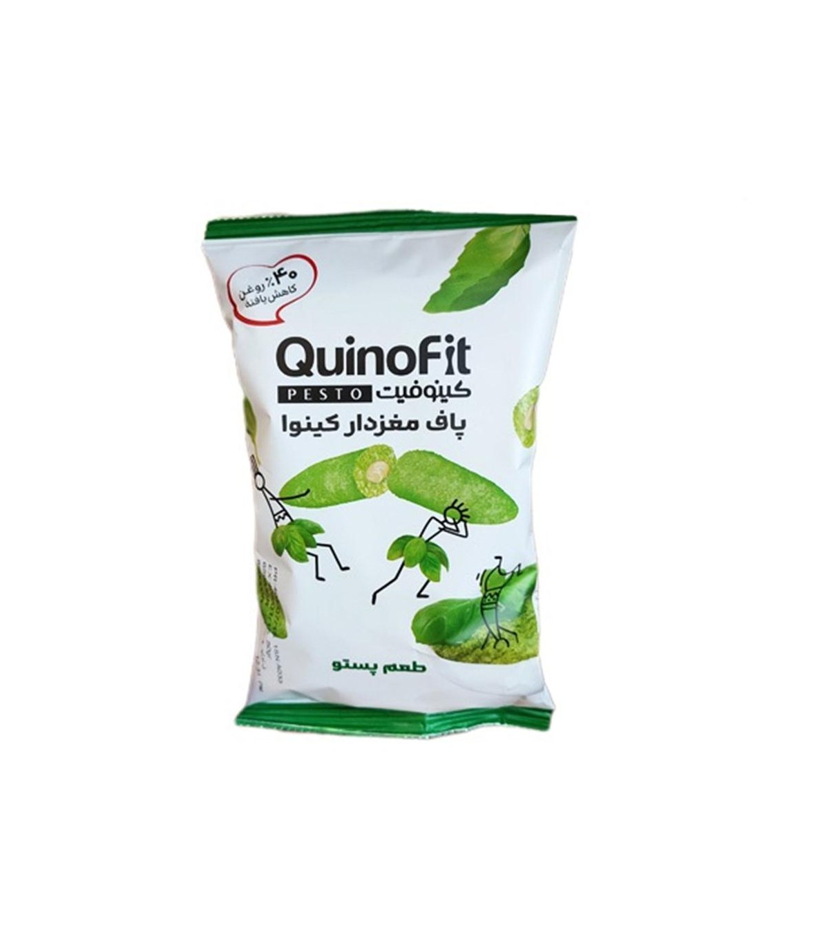 اسنك 50 گرم پاف مغزدار پستو كينوفيت