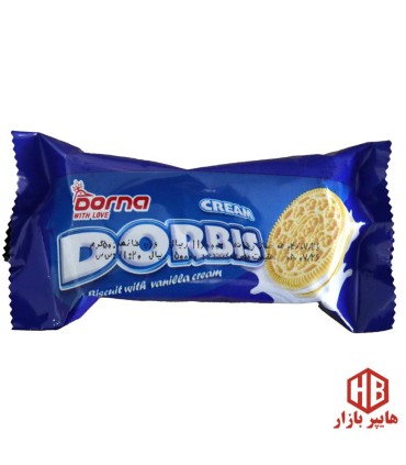 بيسكويت 4 عددي دربيس ساده با كرم وانيل درنا