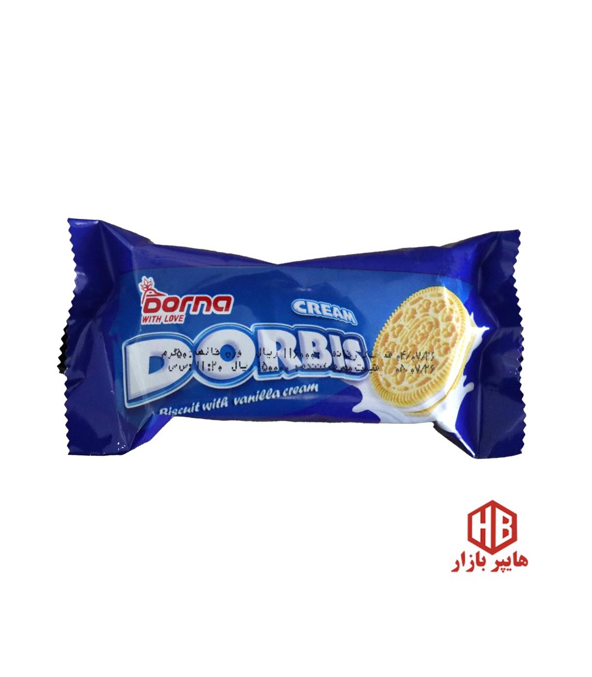 بيسكويت 4 عددي دربيس ساده با كرم وانيل درنا