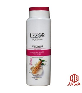 شامپو بدن 400 ميل كرمي بدون سولفات B5 + جينسينگ LEZOR