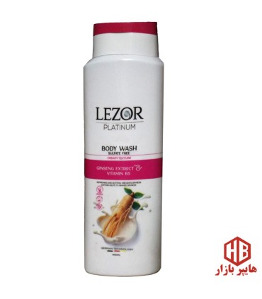 شامپو بدن 400 ميل كرمي بدون سولفات B5 + جينسينگ LEZOR