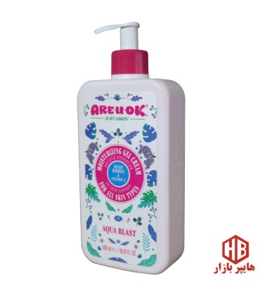 ژل آبرسان 500 ميل پمپي تمشك AREU OK