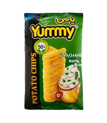 چيپس 50 گرم خامه سبزيجات يامي