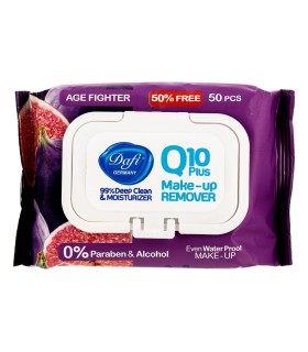 دستمال مرطوب آرايشي 50 برگ ميوه اي Q10 دافي