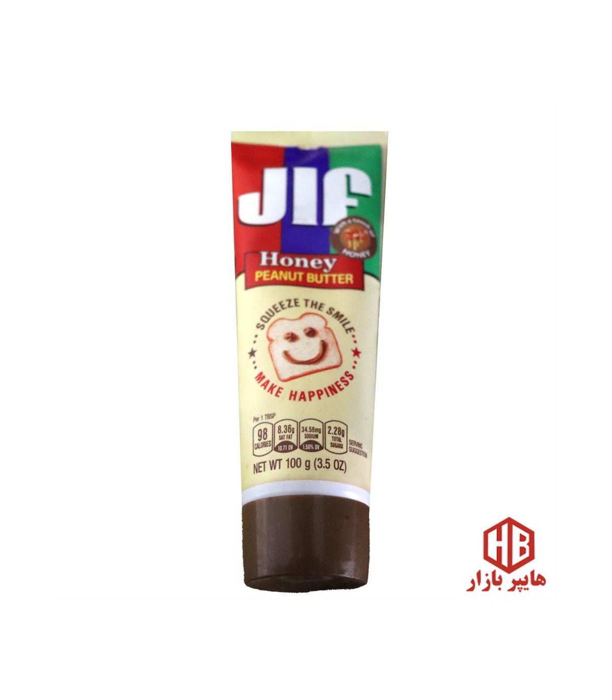 كره بادام زميني 100 گرم تيوپي عسلي JIf