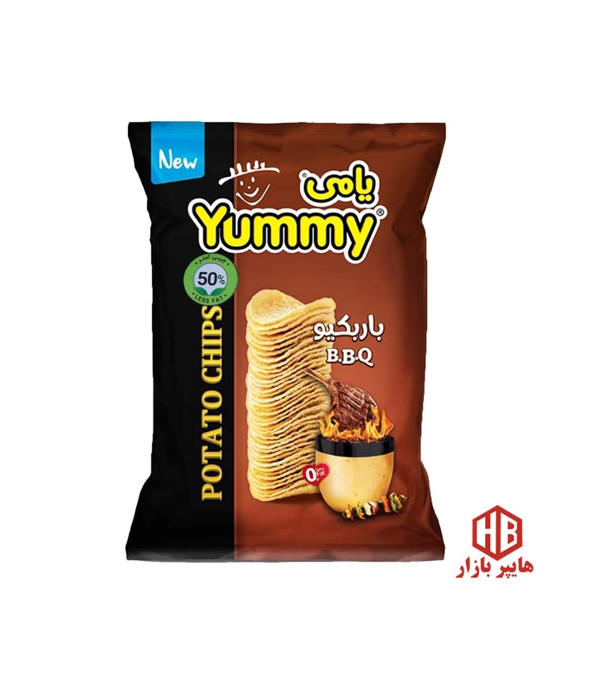 چيپس 50 گرم باربيكيو يامي