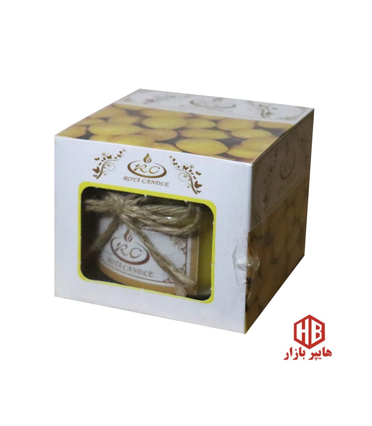 شمع معطر شيشه درب فلزي رويا
