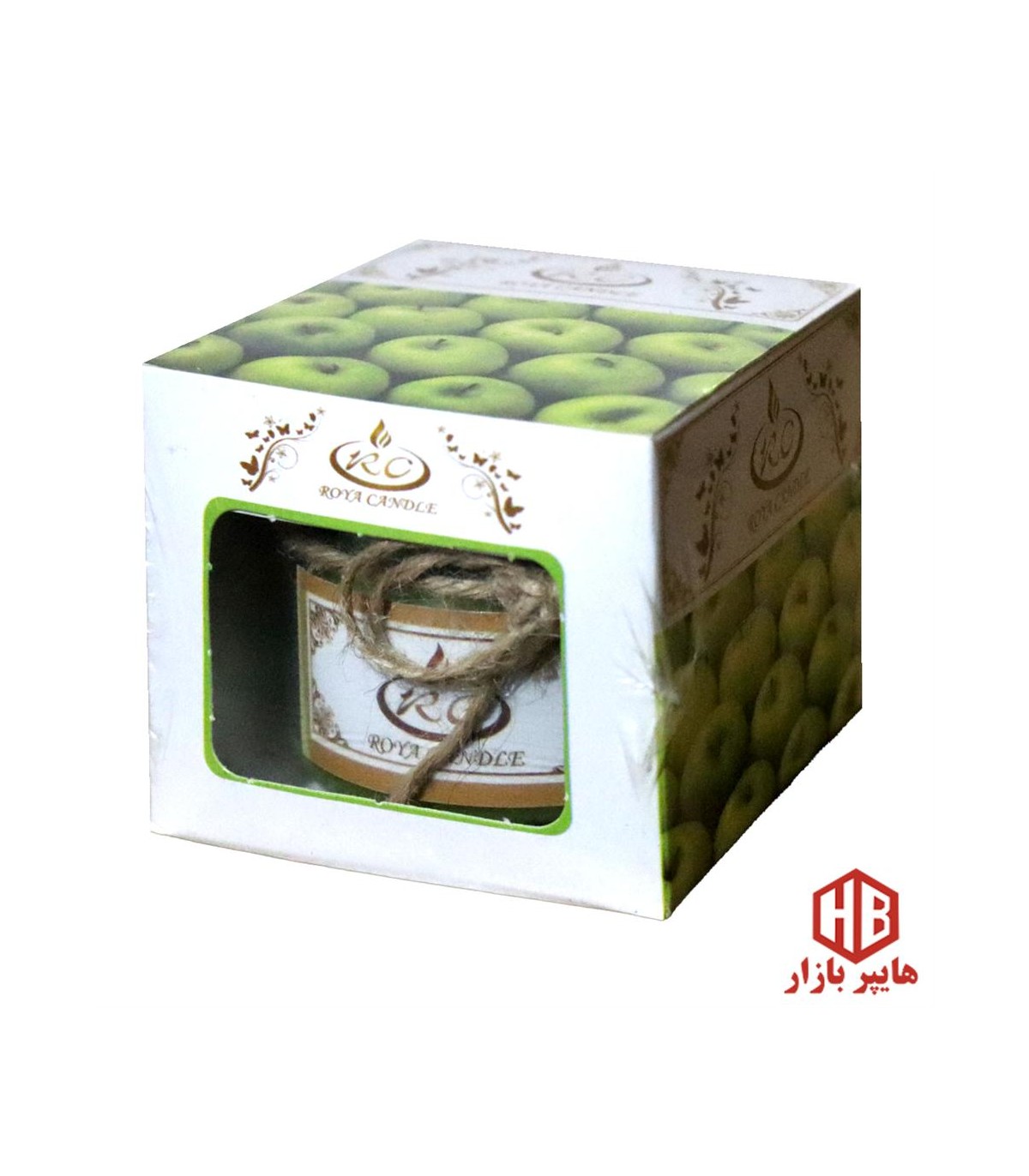 شمع معطر شيشه درب فلزي رويا