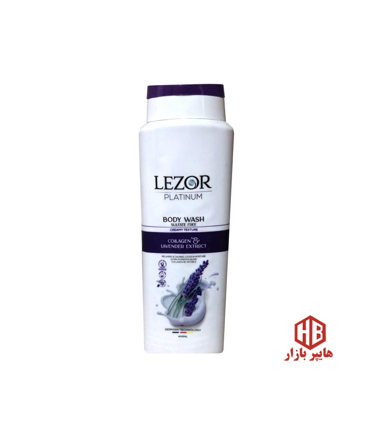 شامپو بدن 400 ميل كرمي بدون سولفات اسطوخودوس LEZOR