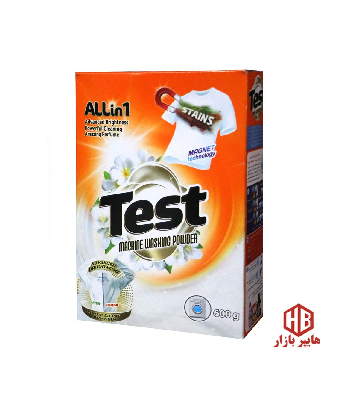 پودر لباسشويي 600 گرم ماشيني ALL in 1 تست