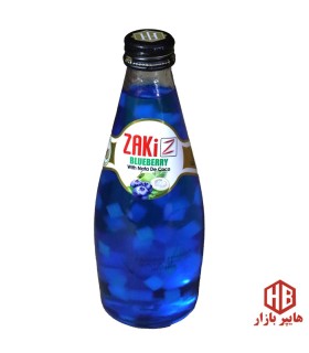 نوشيدني 300 ميل شيشه بلوبري با تكه هاي نارگيل ZAKi