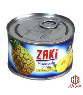 كمپوت 225 گرم آناناس حلقه اي كليددار ZAKi