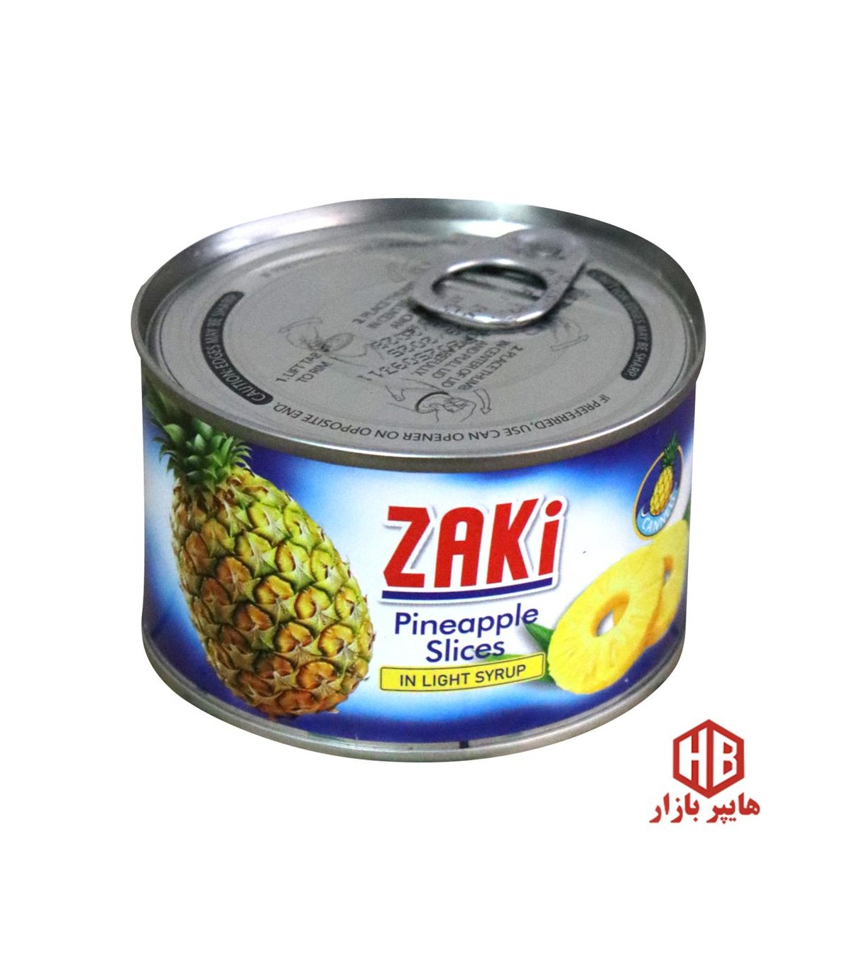 كمپوت 225 گرم آناناس حلقه اي كليددار ZAKi