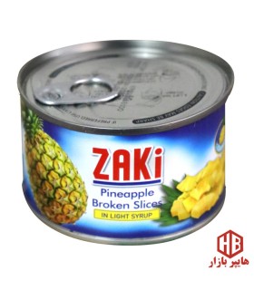 كمپوت 225 گرم آناناس خرد كليددار ZAKi