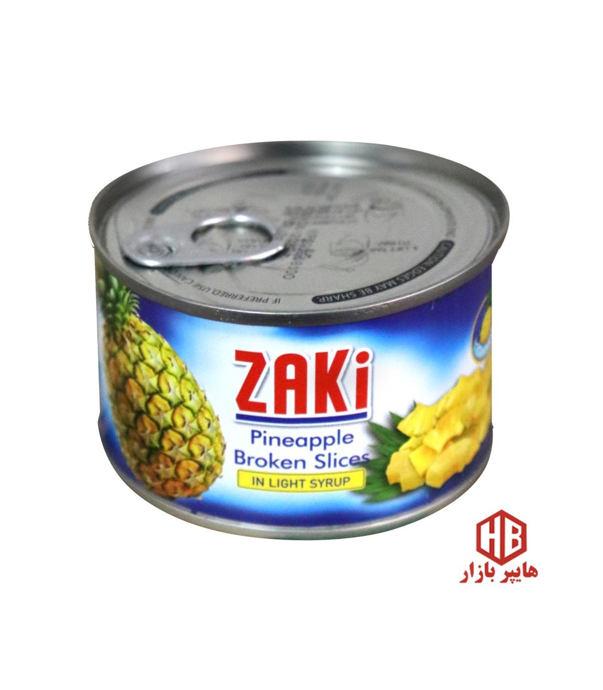 كمپوت 225 گرم آناناس خرد كليددار ZAKi