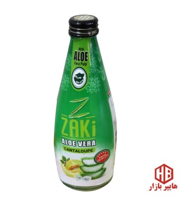 نوشيدني 300 ميل شيشه آلوئه ورا طعم طالبي ZAKi