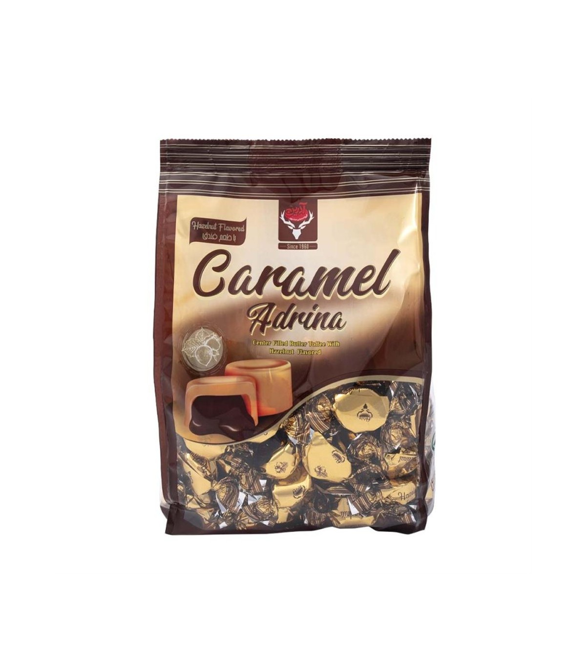 تافي 250 گرم كارامل فندق آدرينا آدرين