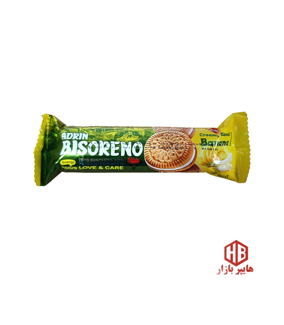 بيسكويت 81 گرم كرمدار موز بيسورنو آدرين