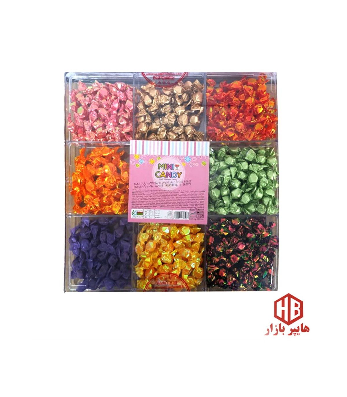 آبنبات 500 گرم پذيرايي كريستال ميني كندي آدرين