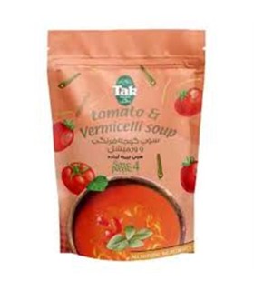 سوپ نيمه آماده گوجه فرنگي و ورميشل تك ماكارون