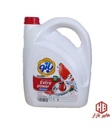 مايع ظرفشويي 4 ليتر توت فرنگي بانو