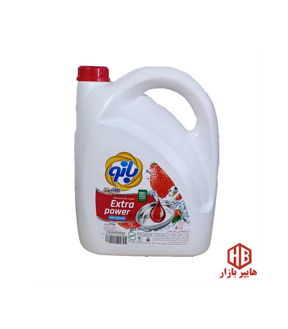 مايع ظرفشويي 4 ليتر توت فرنگي بانو
