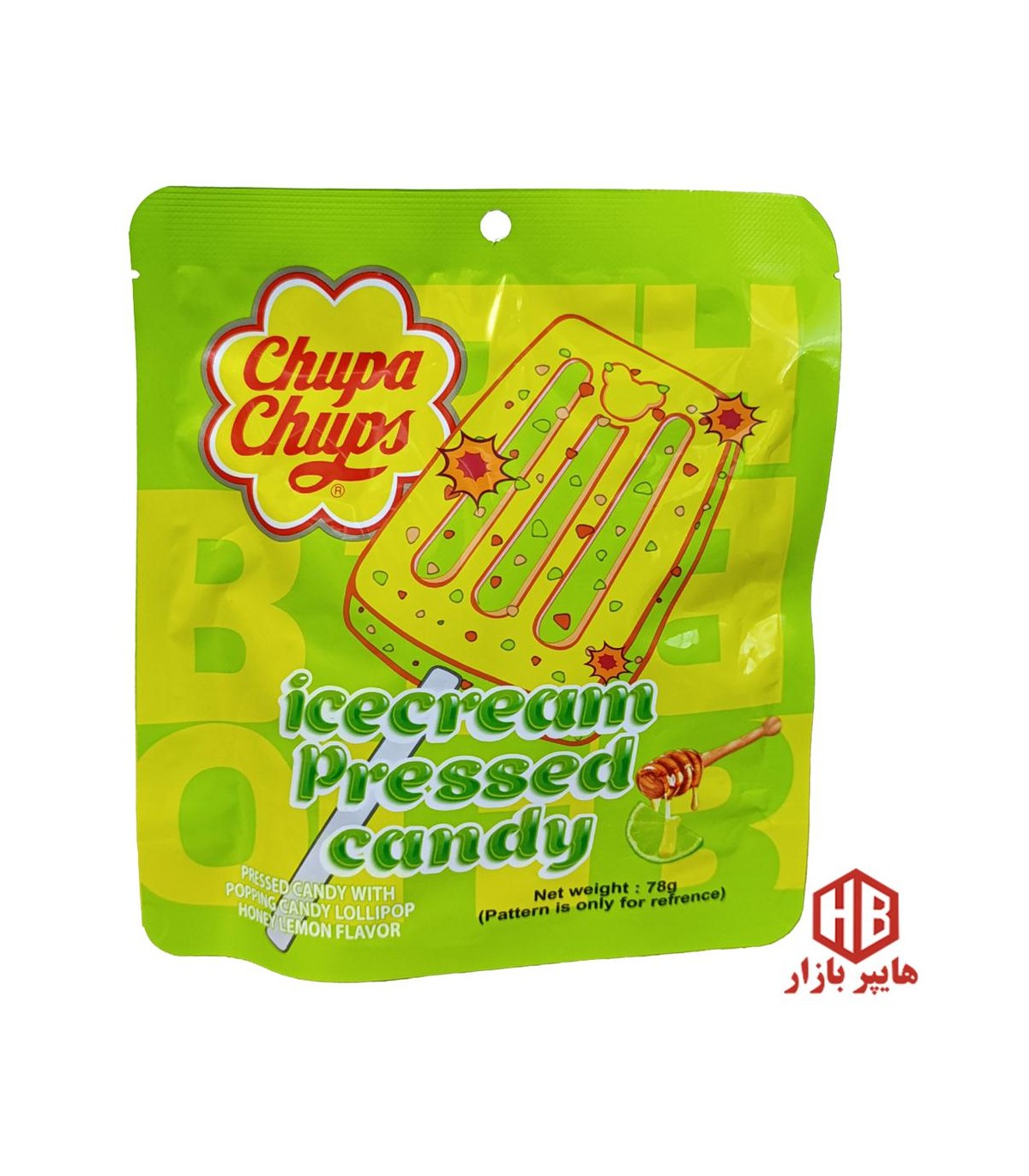 بستني خشك پك استند آپ چوبي ليمويي Chupa Chups