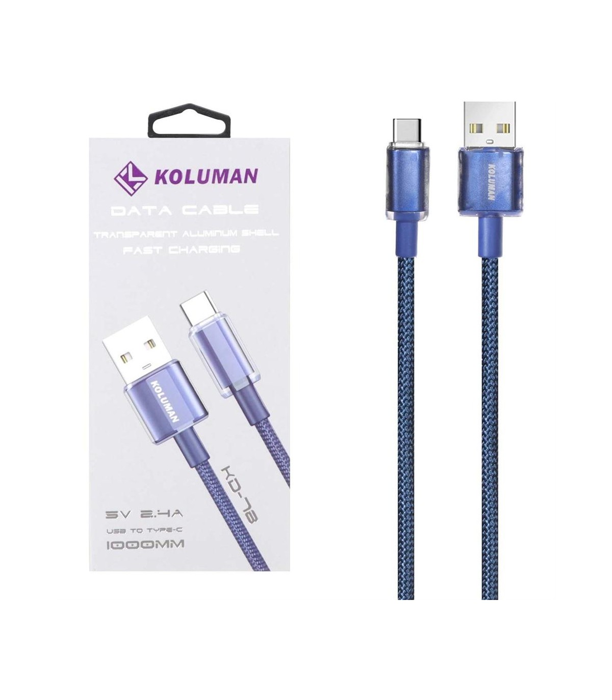 كابل USB به تايپ سي KD-78 كلومن