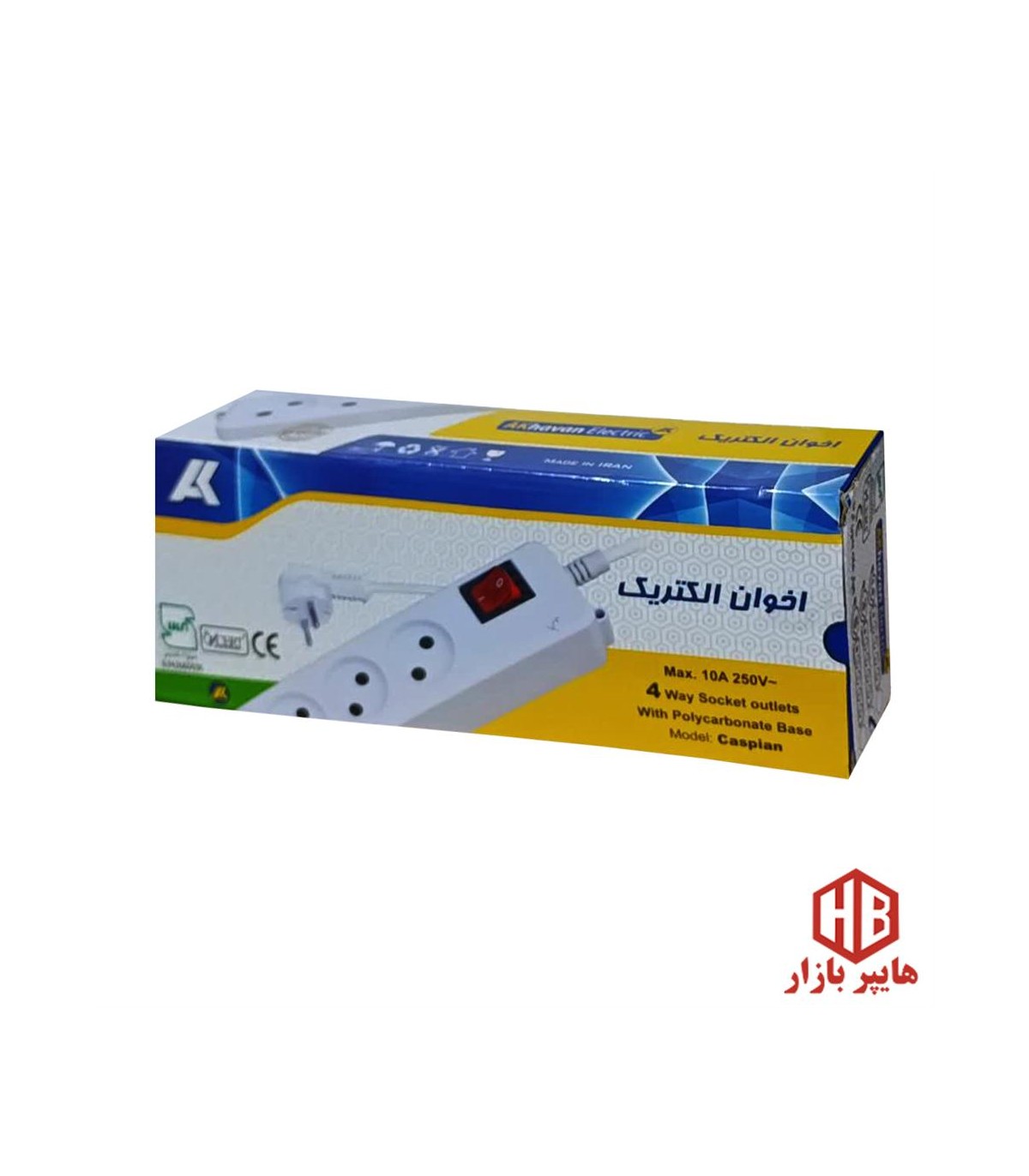 رابط برق 4 خانه كابل 3 متر كليددار اخوان الكتريك