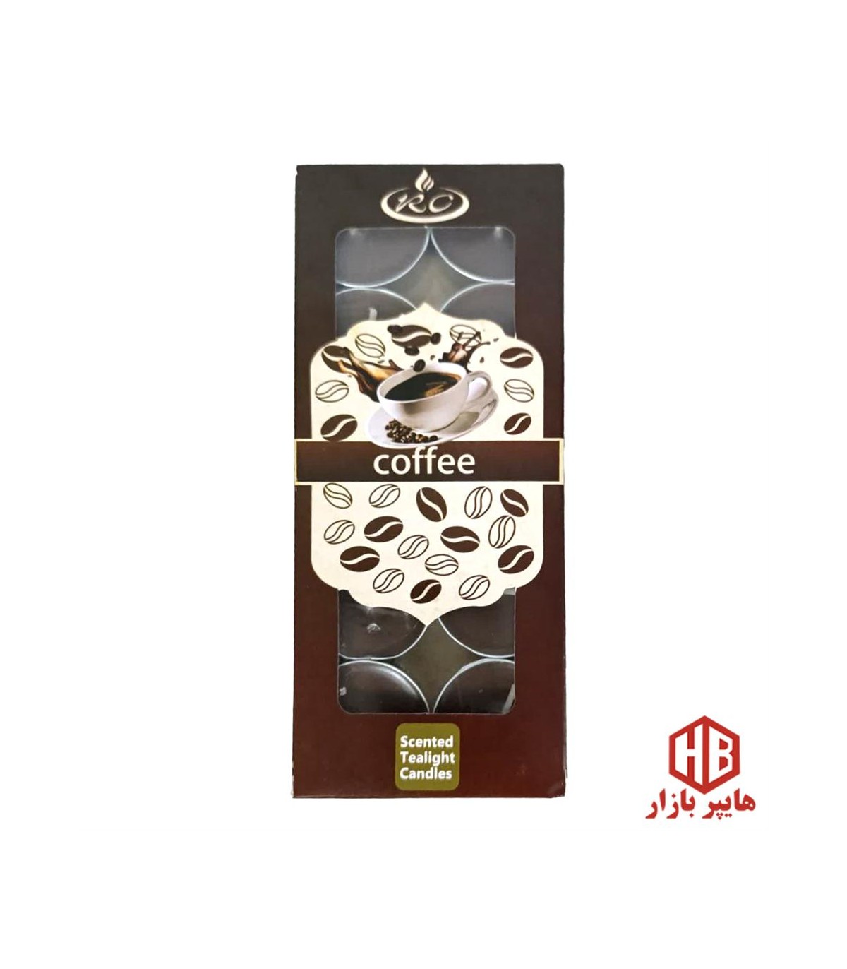 شمع 10 عددي وارمر رنگي معطر قهوه