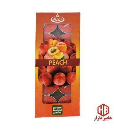 شمع 10 عددي وارمر رنگي معطر هلو