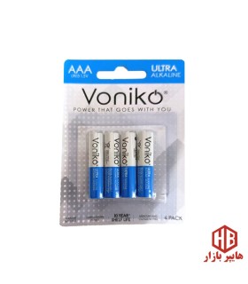 باطري نيم قلم 4 عددي اولترا آلكالاين Voniko