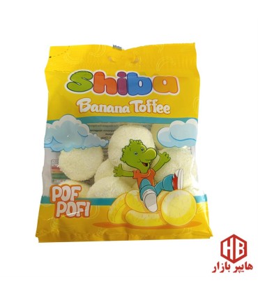پف پفي 50 گرم موز تافي شيبا