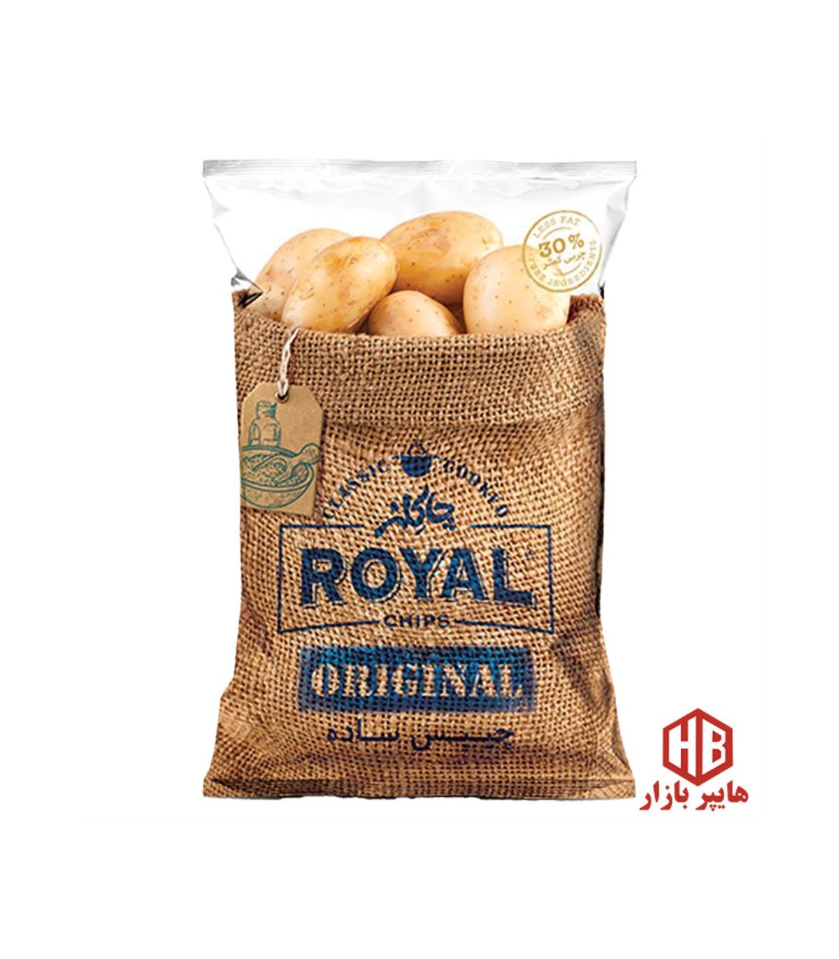 چيپس نمكي رويال بزرگ چاكلز
