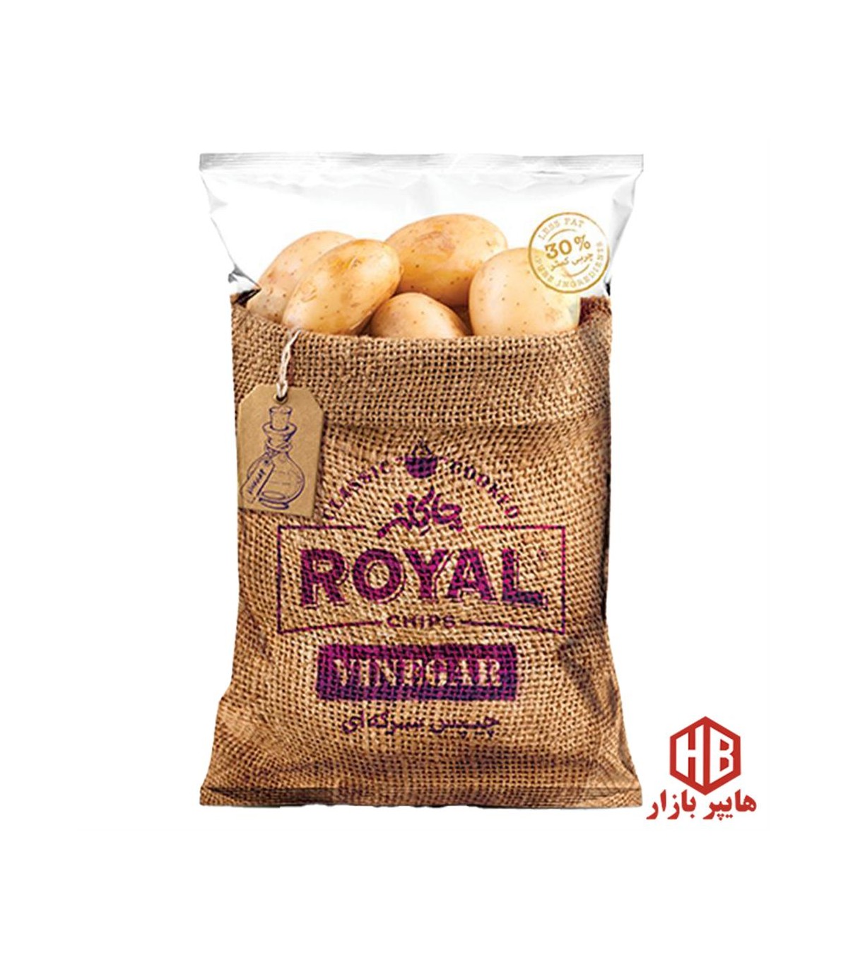 چيپس سركه اي رويال بزرگ چاكلز