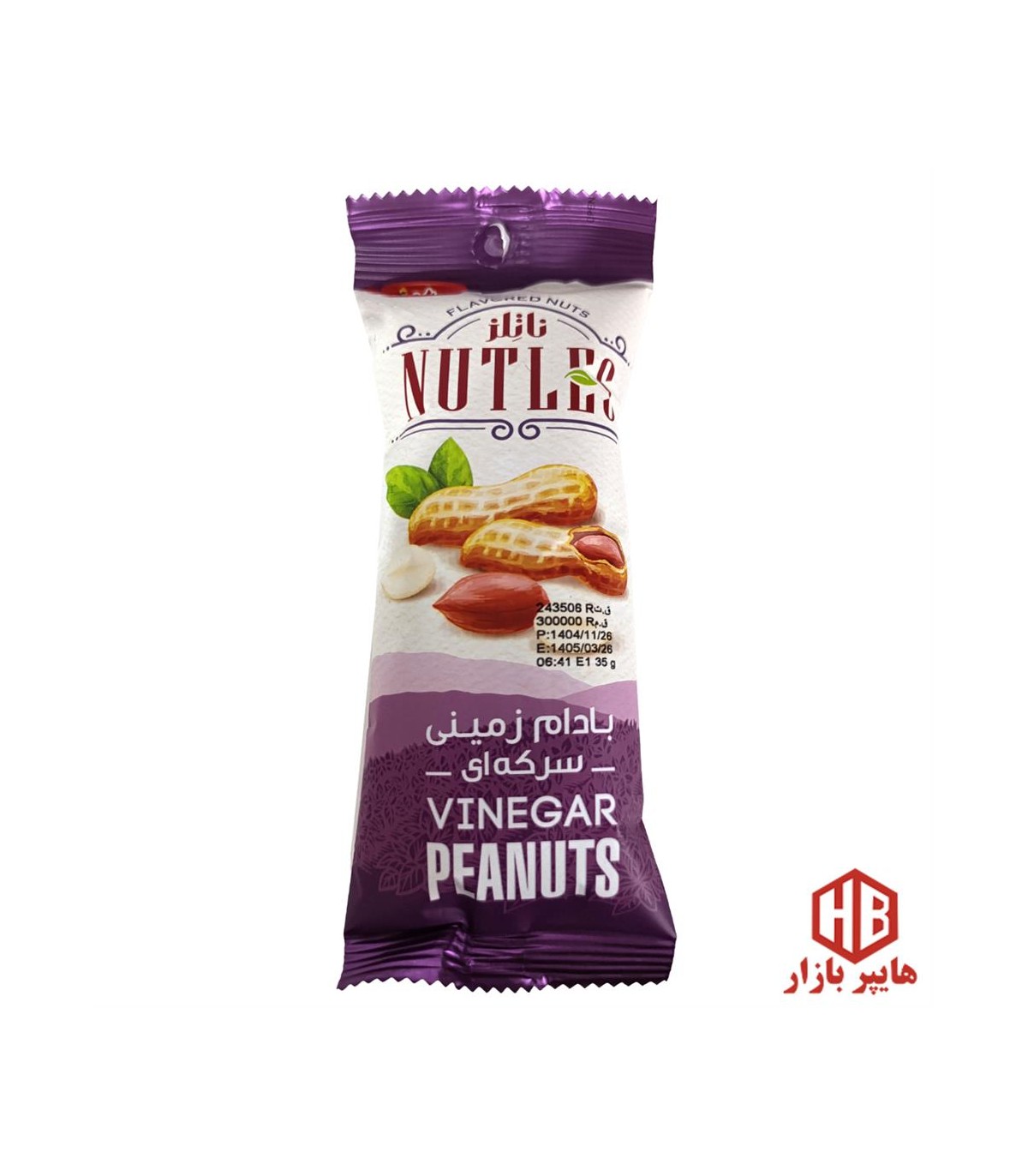 مغز بادام زميني 35 گرمي سركه ناتلز چاكلز