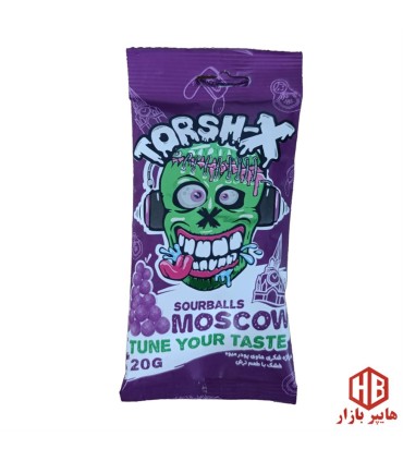 دراژه ميوه اي ترش 20 گرمي مسكو Torsh-X