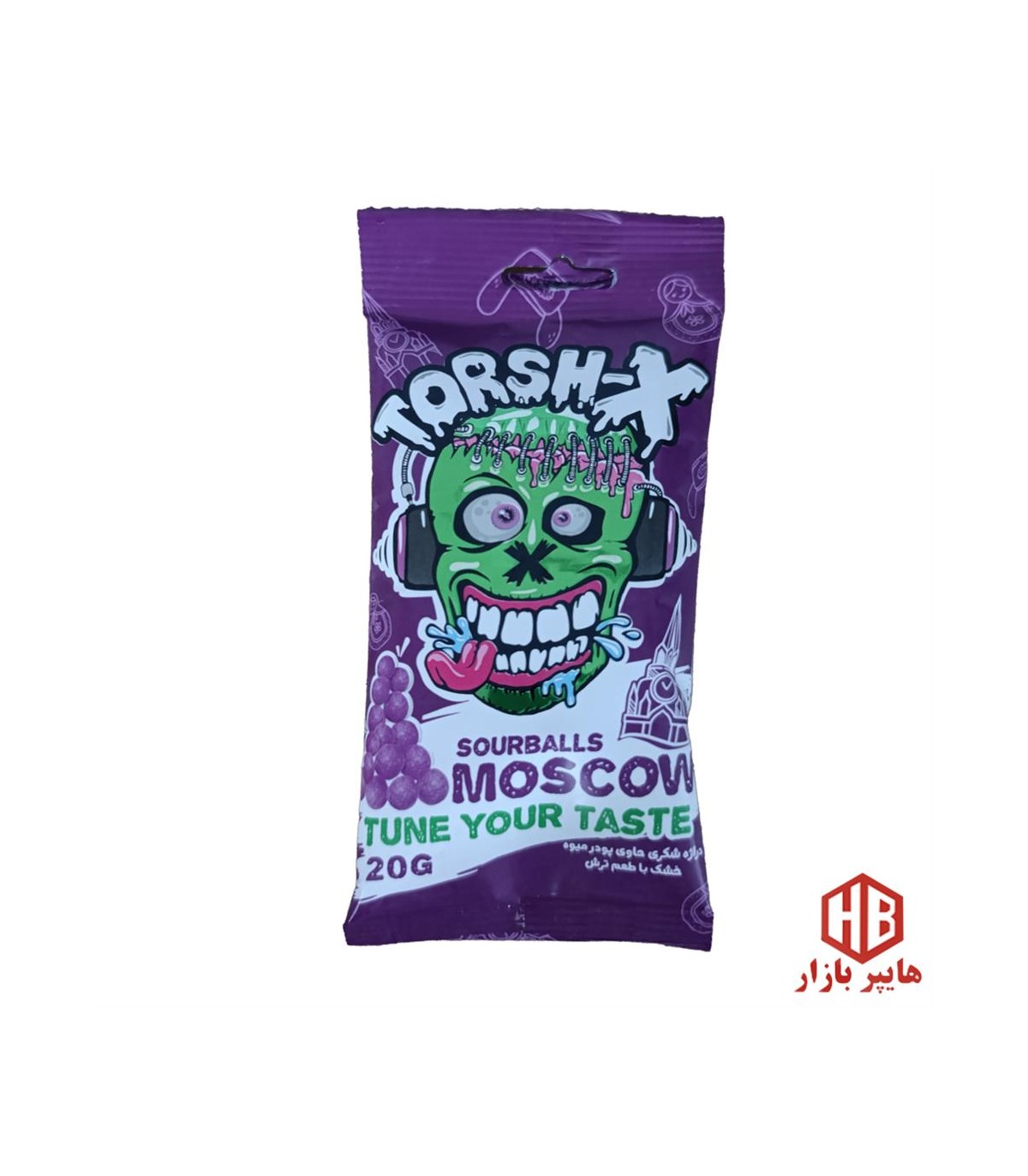 دراژه ميوه اي ترش 20 گرمي مسكو Torsh-X