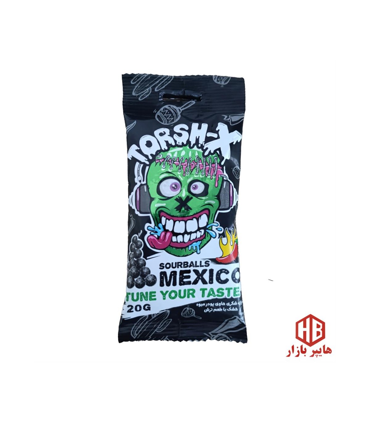 دراژه ميوه اي ترش 20 گرمي مكزيكو Torsh-X