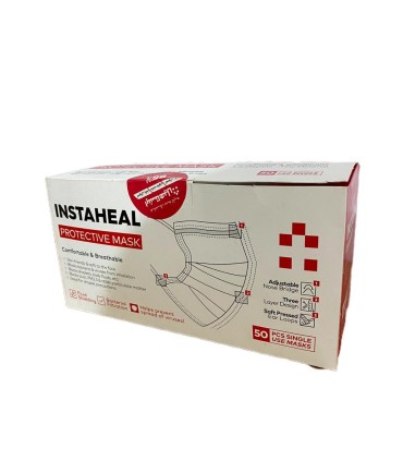 ماسك 50 عددي سه لايه آبي INSTAHEAL